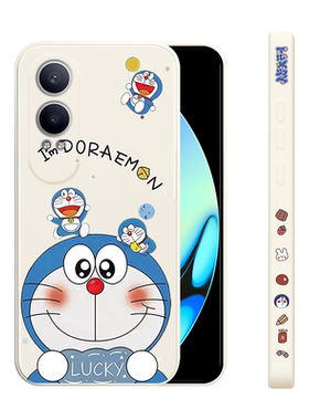 适用oppok12x手机壳新款k12液态硅胶保护套oppo k12plus镜头全包k12s防摔软壳男女生潮牌个性创意卡通机器猫