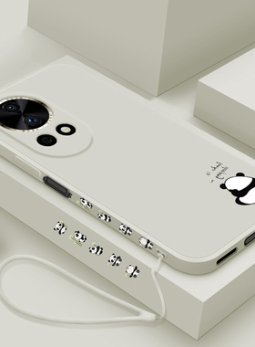 适用华为nova12手机壳新款12pro液态硅胶保护套por个性女nova12ultra镜头全包防摔软壳12活力版简约外壳熊猫