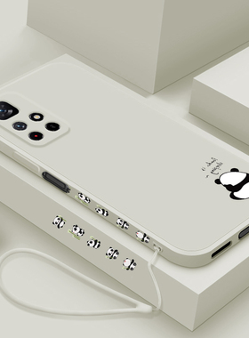 适用红米note11pro手机壳新款小米Redemi Note11液态硅胶5G保护套11E全包11R防摔软壳11Tpr0个性11se外壳熊猫