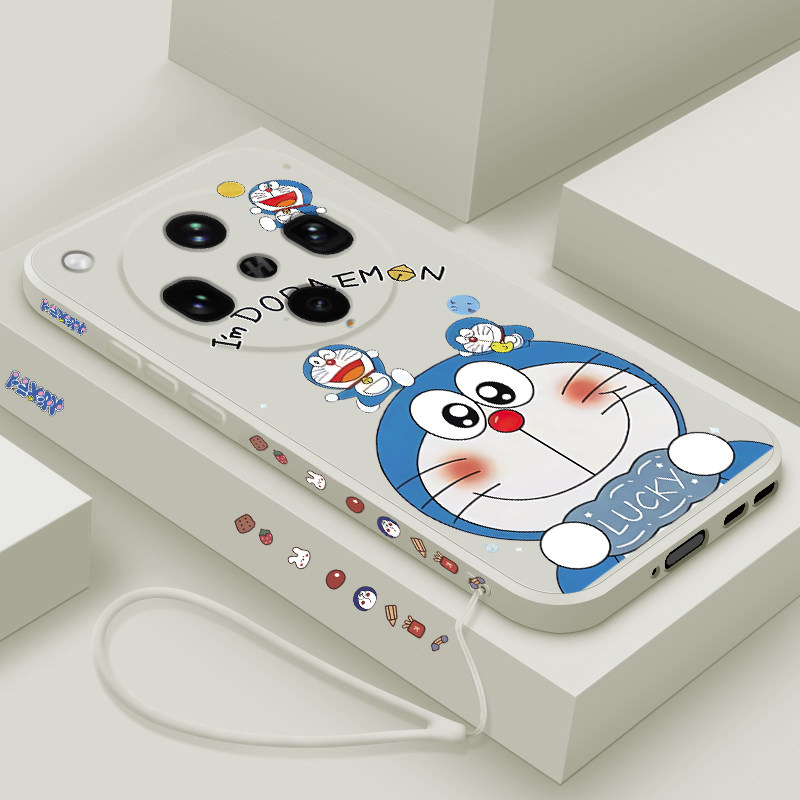 适用oppofindx8ultra手机壳新款findx8s液态硅胶软壳findx8s+镜头全包防摔保护套十oppo男女生卡通时尚机器猫