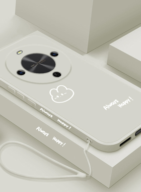 适用华为智选麦芒30手机壳新款中国电信麦芒30液态硅胶保护套5G镜头全包防摔软壳潮男女生YTH641M网红开心兔