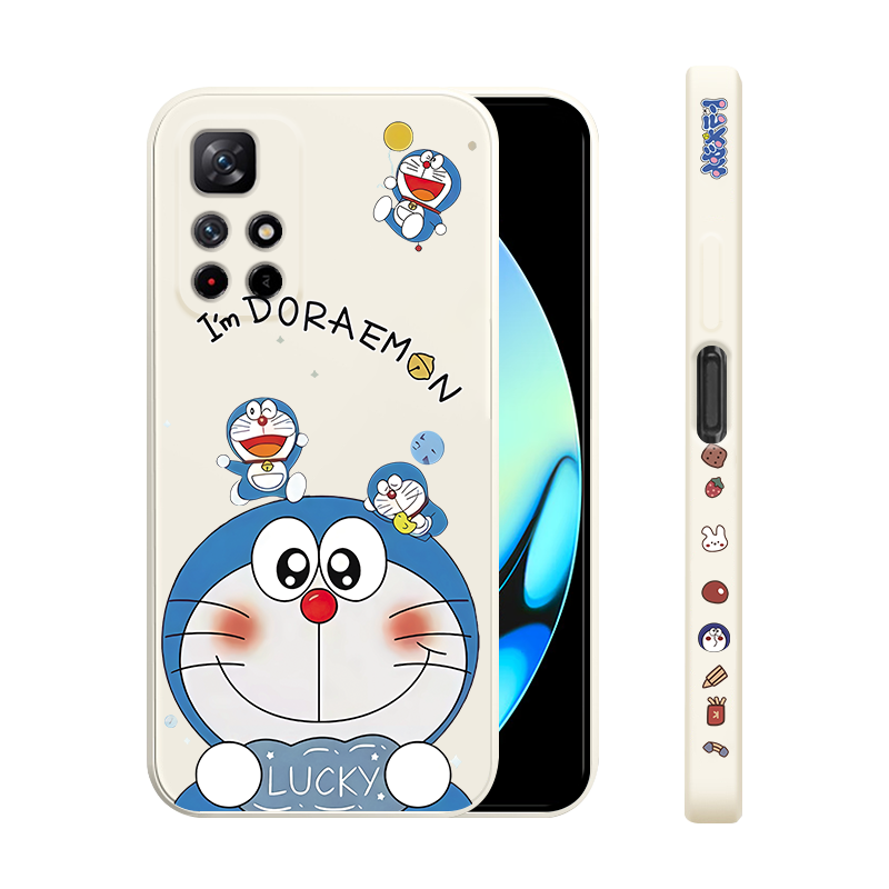 适用红米note11手机壳5G新款小米RedemiNote11pro+液态硅胶保护套11E全包11R防摔11Tpr0男女11se软外壳机器猫