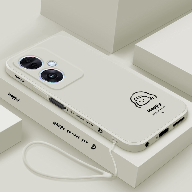 适用oppoa1s手机壳新款a1pro液态硅胶软壳a1i男女情侣款A1x镜头全包防摔a1活力版保护套A1网红5G创意卡通女孩