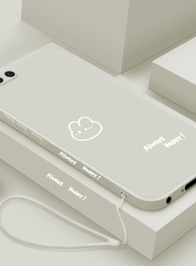 适用小米note3手机壳新款xiaomi6液态硅胶保护套男女生小米6X镜头全包防摔软壳小米5x个性创意简约外壳开心兔