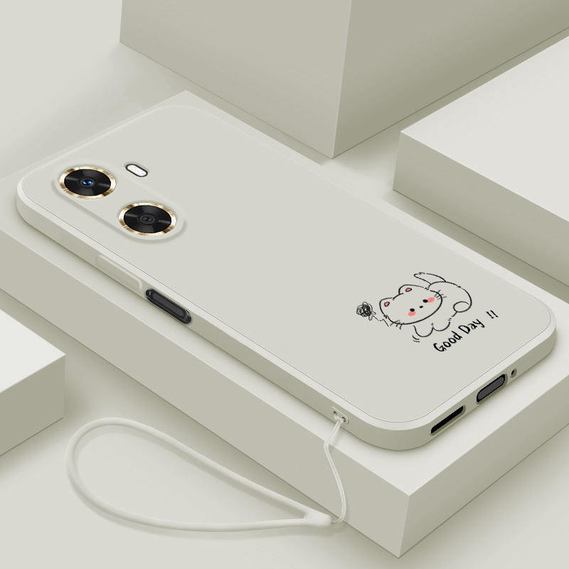 适用WIKOHi畅享60手机壳5G新款60pro液态硅胶保护套por华为hi畅想60s镜头全包防摔软壳潮男女生卡通线条小狗