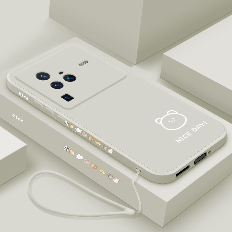 适用于vivox80手机壳新款液态硅胶vivo x80pro保护套直边全包防摔V2183A简画熊和兔网红潮牌个性创意男女款,3C数码配件,手机保护套/壳,淘宝优惠券,粉丝福利购,淘宝优惠卷