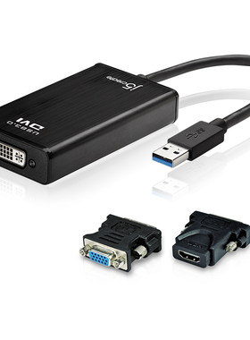 j5create JUA330U USB3.0转 HDMI/VGA/DVI外置显卡转换器 支持Mac