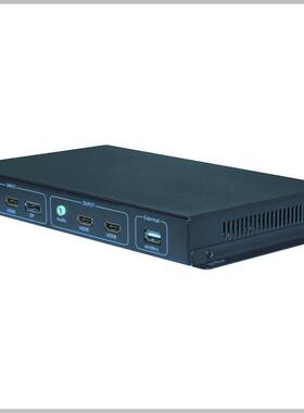 4K60HZ2画面电视拼接器投影融合1机双屏幕扩展二屏宝点对点