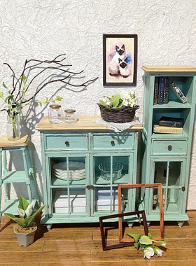 diy小屋派淇创意模型娃娃手工12分配件新手入门拼装美式家具柜子