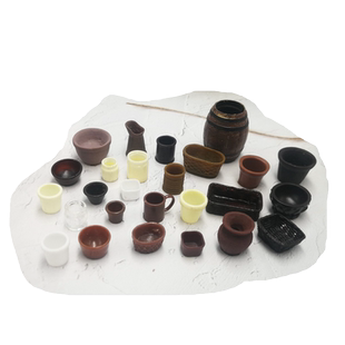 娃屋派淇汏食玩手工diy拼装小模型树脂材料植物成品配件迷你花盆