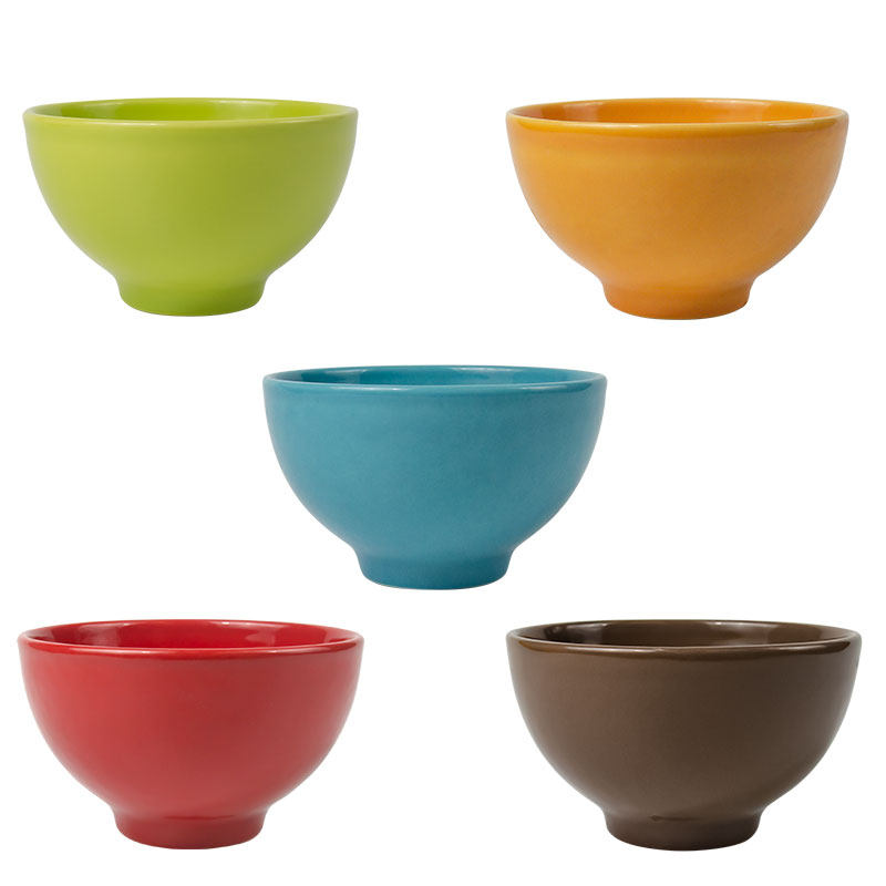 欧式釉下彩时尚彩色碗颜色创意陶瓷餐具大容量陶瓷碗纯色深碗大碗