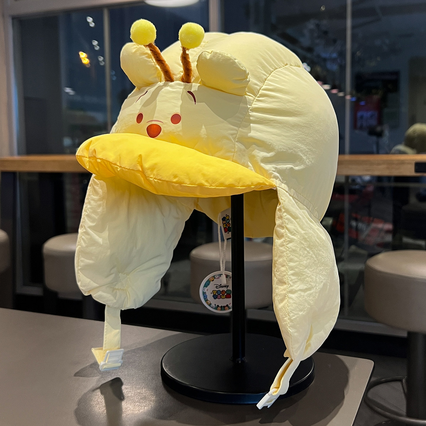 迪士尼可爱卡通充棉雷锋帽女冬季保暖护耳帽户外骑车滑雪飞行员帽