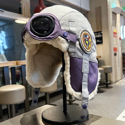 2025新款飞行员帽子女冬季加厚加绒护耳帽户外东北登山滑雪雷锋帽