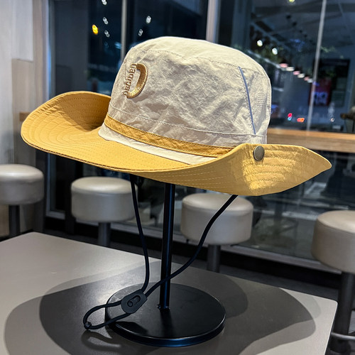 防晒渔夫帽女夏季网眼透气遮阳帽子户外速干防水钓鱼露营登山帽男