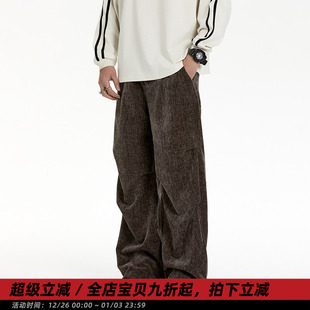 日系复古直筒长裤 麒麟先生春季 男休闲百搭宽松潮牌阔腿裤 西行