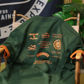 舵 T恤男假两件休闲纯棉半袖 麒麟先生夏季 印花短袖 圆领tee 美式