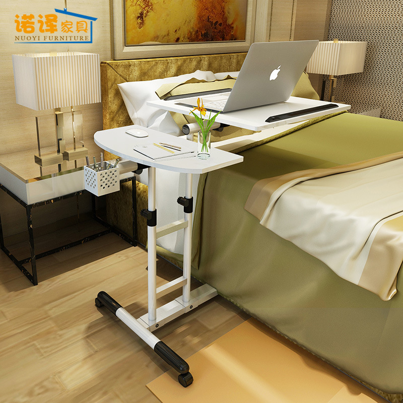 时尚家用简约笔记本电脑桌床上用懒人床边桌移动升降写字书桌子