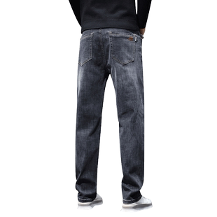 2025秋季新款长裤子男士秋冬牛仔裤男加绒加厚直筒裤弹力休闲男裤