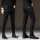 长裤 弹力宽松休闲黑色男裤 子男士 韩版 2024年春季 直筒裤 牛仔裤 修身