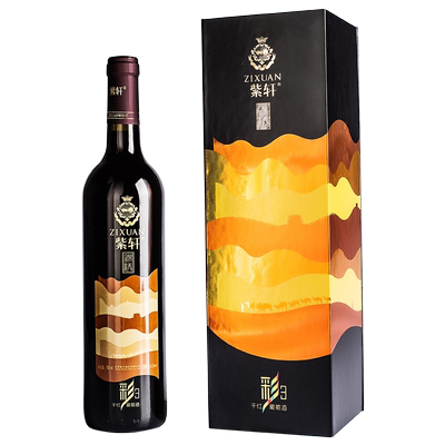 紫轩锦绣750ml礼盒装干红葡萄酒
