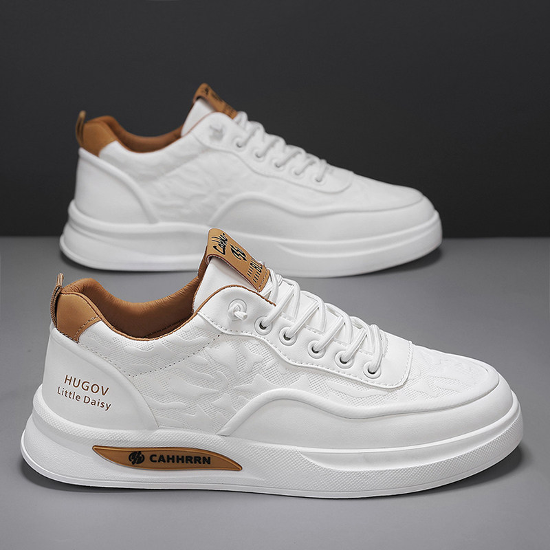 一脚蹬男鞋2026新款春季皮面百搭休闲板鞋男士轻便软底运动小白鞋