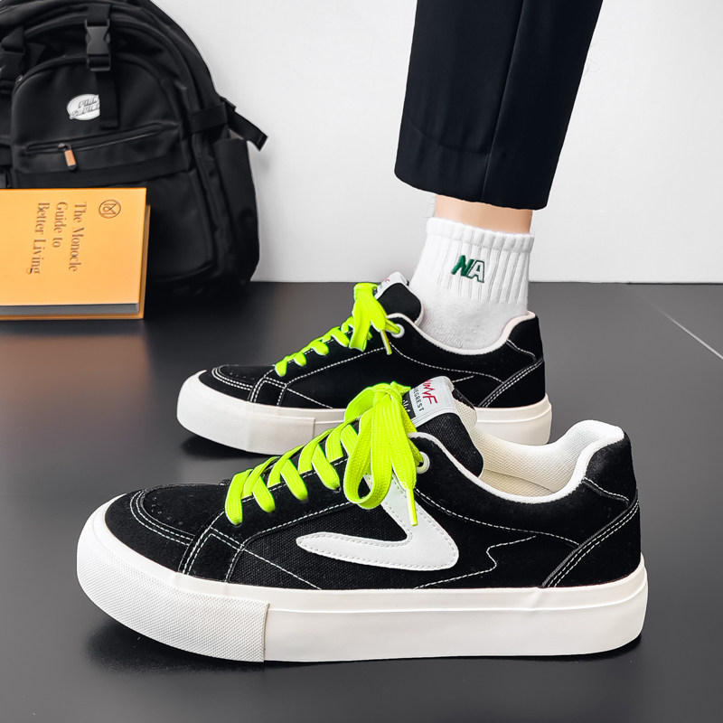 帆布鞋男款2026新款夏季透气小众设计青少年学生百搭运动休闲板鞋