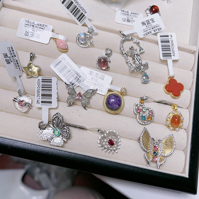 12.20更新【吊坠孤品合集】s925纯银吊坠彩宝镶嵌月光紫水晶饰品