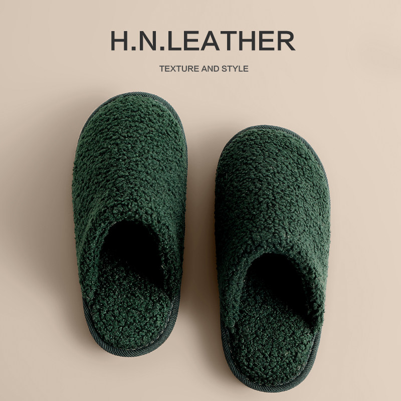 牛筋底防滑泰迪绒保暖拖鞋居家冬季加厚室内家用卧室软底加绒男女