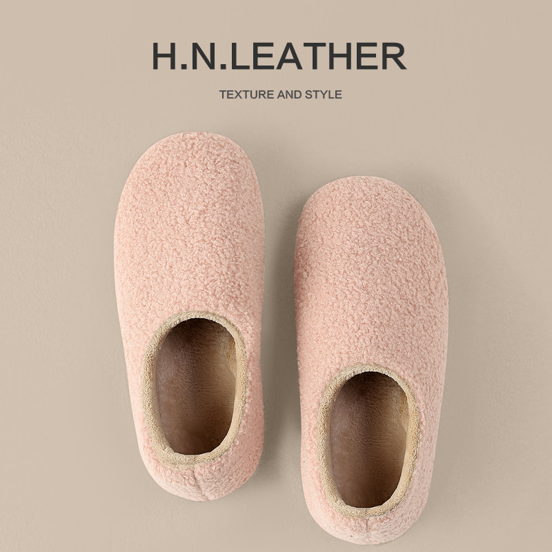 牛筋底足弓盆底冬季泰迪绒棉鞋家居办公室保暖包跟防滑软底男女士