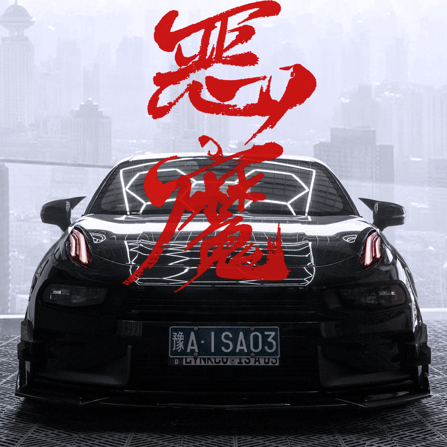 领克03牛角后视镜保护罩贴