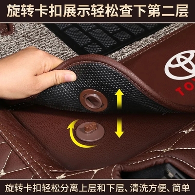 通用型汽车脚垫固定卡扣神器双层防滑动圆形塑料金属按扣固定扣子