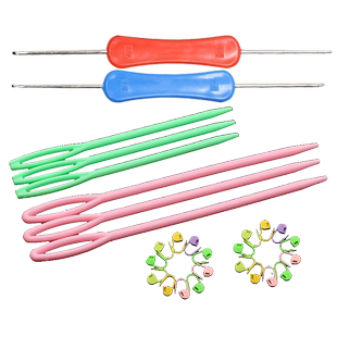 缝合毛衣针毛线针编制针双头钩针尺子记数器记号别针勾针工具套装