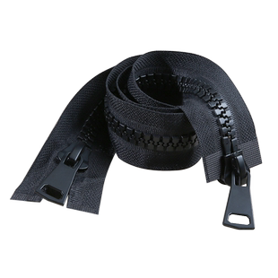 8号羽绒服专用树脂长拉链条双头双开儿童衣服外套更换连锁头配件