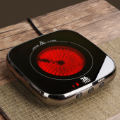 台湾76高端新款 小型大功率超薄黑晶炉煮茶养生壶家用迷你围炉泡茶