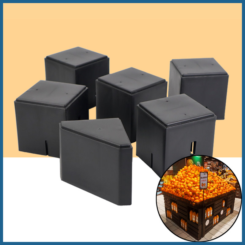 超市陈列小方块 精品展示道具斜面方块小三角 水果货架假底堆头