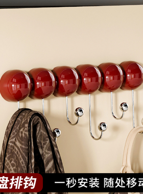 尊慕斯中古风吸盘门后挂钩免打孔挂入户门包包衣服置物架挂衣帽钩