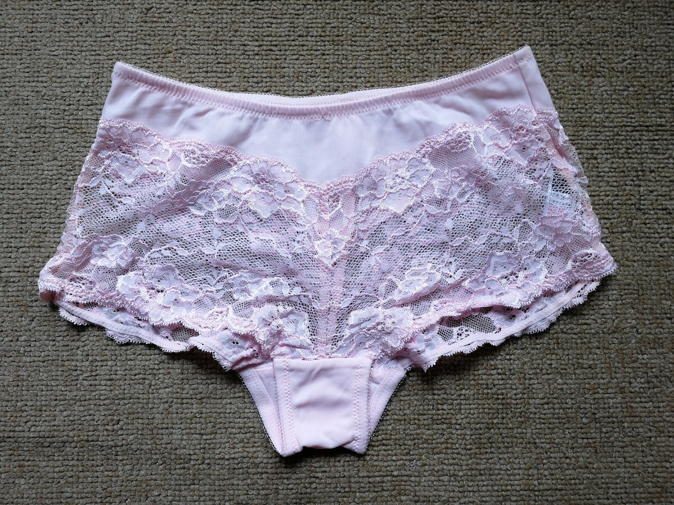 欧美透视镂空网纱中腰塑身三角裤