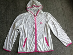 运动户外防晒衣女外套夏沙滩薄款透气镂空网状上衣长袖连帽开衫