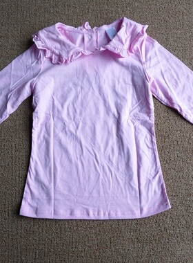 女童白色T恤春秋装2018新款韩版儿童宝宝夏季薄款长袖打底衫上衣