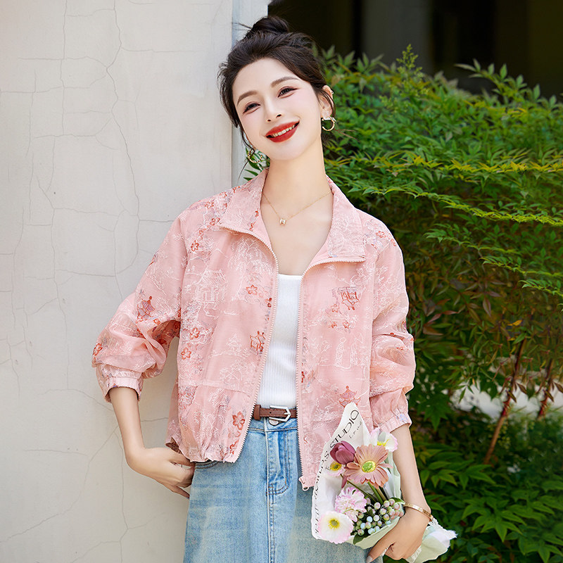 好看漂亮绣花防晒衣女装小个子2025夏季新款流行轻薄防晒服短外套,女装/女士精品,短外套,淘宝优惠券,粉丝福利购,淘宝优惠卷
