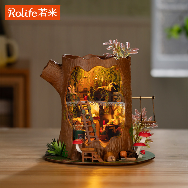 若来童话树屋DIY艺术小屋拼装图片