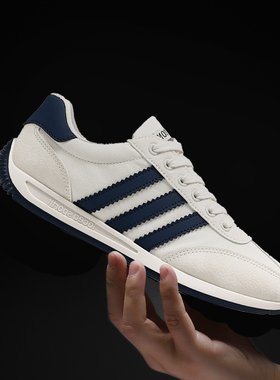 夏季小白鞋男鞋薄款阿甘鞋青少年三杠运动休闲潮鞋透气百搭帆布鞋