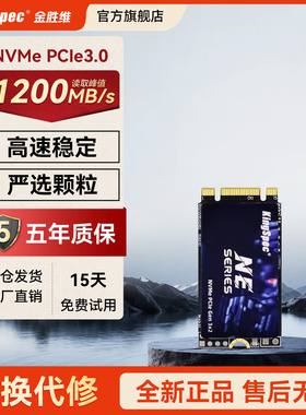 全新金胜维固态硬盘 M.2 NVMe 2242 512G 1TB PCIe3笔记本台式ssd