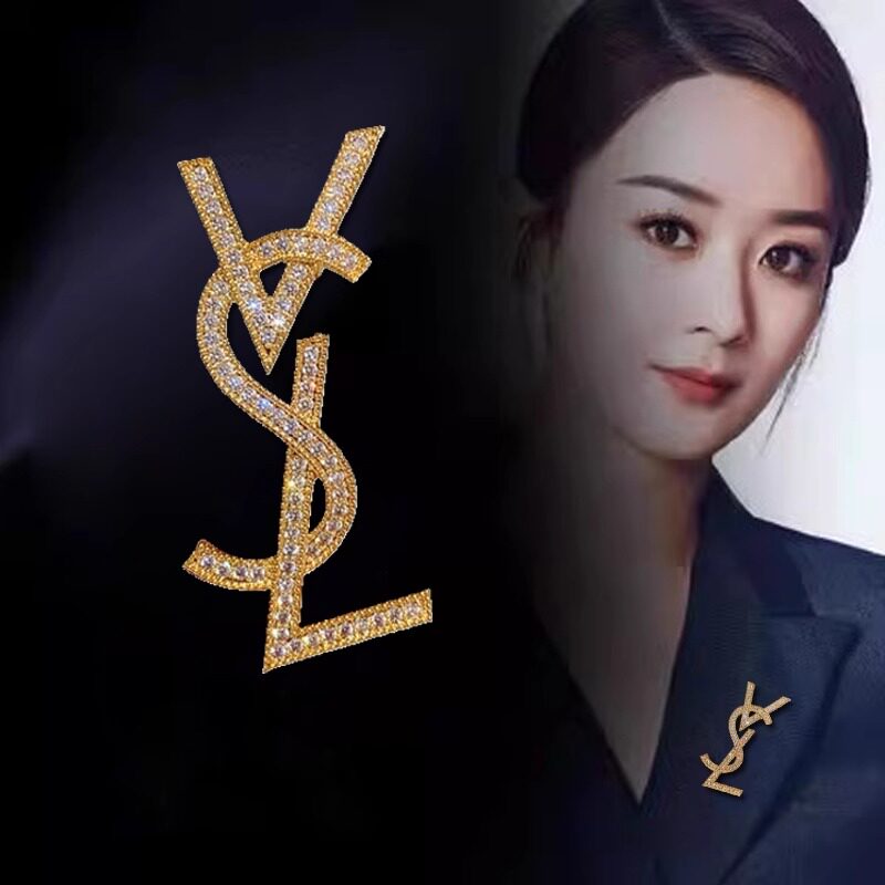 小香风字母胸针精致女简约胸花