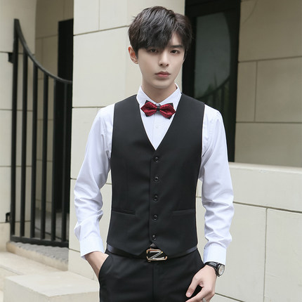 男士西装马甲婚礼伴郎服韩版潮修身马甲男英伦风西服休闲背心马夹