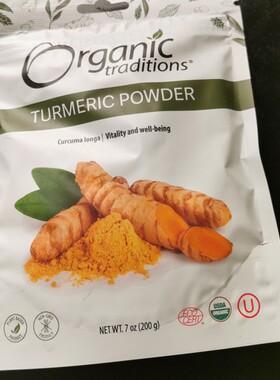 Organic Traditions 姜黄粉 200g现货抗氧正品