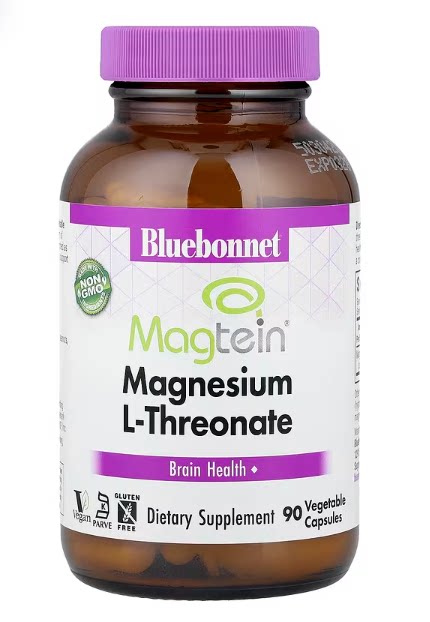 Bluebonnet Nutrition Magtein L-苏糖酸镁90粒素食胶囊 记忆