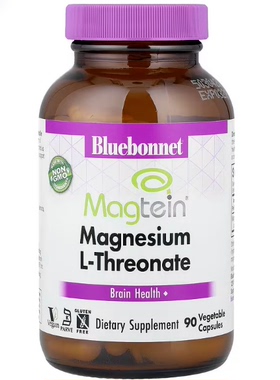 Bluebonnet Nutrition Magtein L-苏糖酸镁90粒素食胶囊 记忆