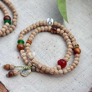 有野青青「青山有思 白鹤忘机」原创设计百香籽双拳多宝文玩手串