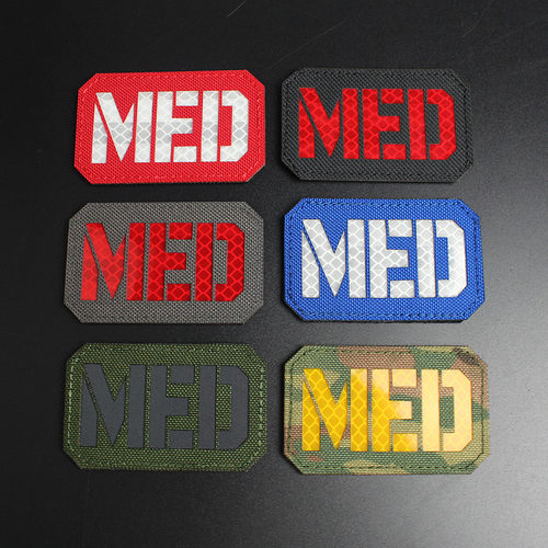 MED反光魔术贴 激光雕刻IR反光臂章军迷士气章帽贴头盔贴个性徽章